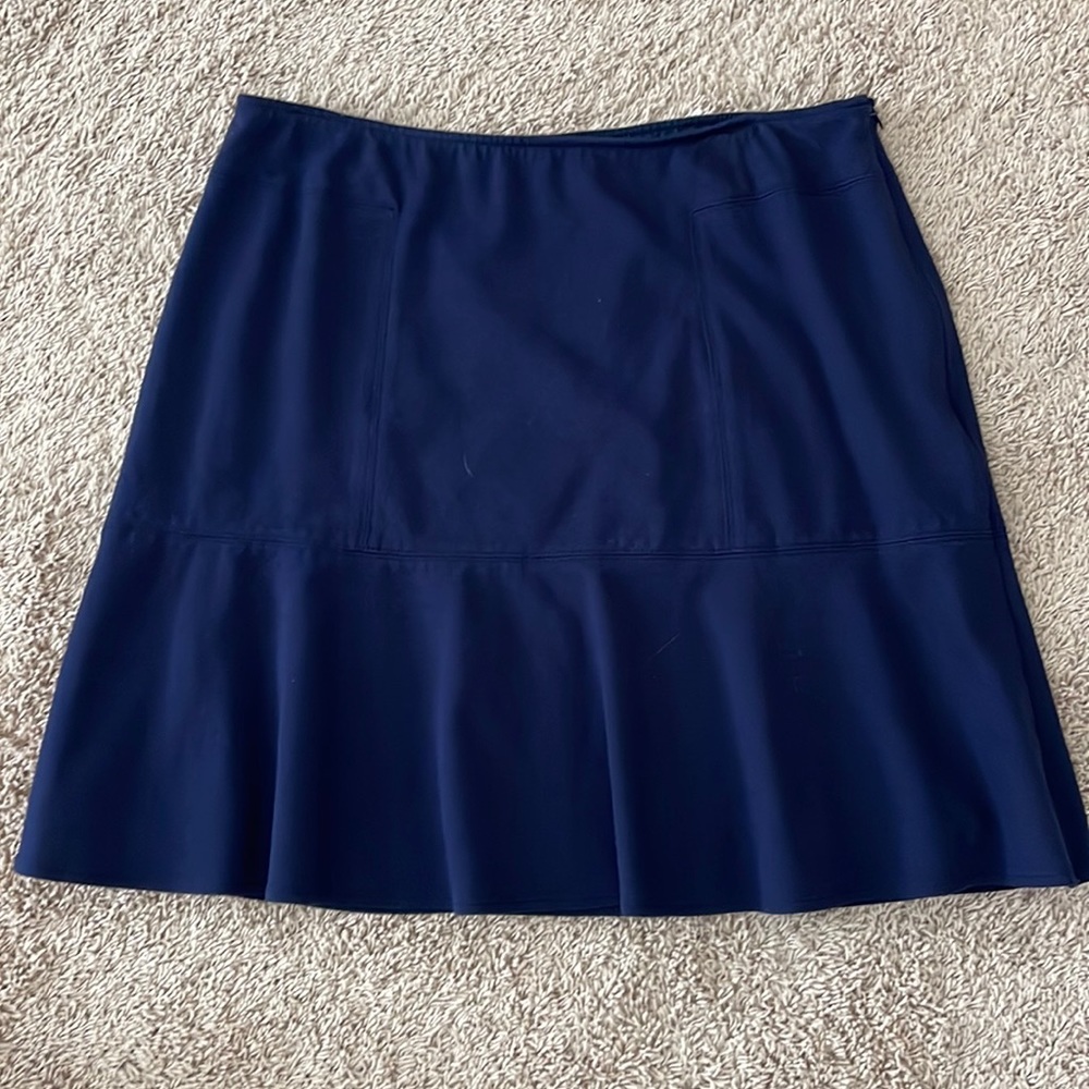 WHBM Navy Flutter Skirt Size 14